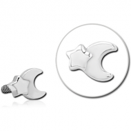 SURGICAL STEEL MICRO ATTACHMENT FOR 1.2MM INTERNALLY THREADED PINS - CRESCENT AND STAR