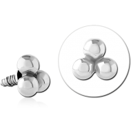 SURGICAL STEEL MICRO ATTACHMENT FOR 1.2MM INTERNALLY THREADED PINS PIERCING