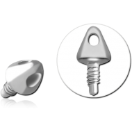 SURGICAL STEEL MICRO ATTACHMENT FOR 1.2MM INTERNALLY THREADED PINS - LEAF PIERCING