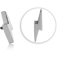 SURGICAL STEEL MICRO ATTACHMENT FOR 1.2MM INTERNALLY THREADED PINS - LIGHTNING PIERCING