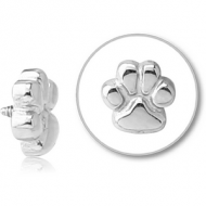 SURGICAL STEEL MICRO ATTACHMENT FOR 1.2MM INTERNALLY THREADED PINS - PAW PIERCING