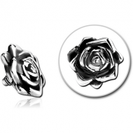 SURGICAL STEEL MICRO ATTACHMENT FOR 1.2MM INTERNALLY THREADED PINS - ROSE PIERCING