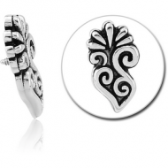 SURGICAL STEEL MICRO ATTACHMENT FOR 1.2MM INTERNALLY THREADED PINS - FLOWER PIERCING