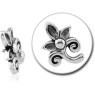 SURGICAL STEEL MICRO ATTACHMENT FOR 1.2MM INTERNALLY THREADED PINS - FLOWER PIERCING