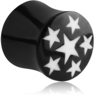 ORGANIC HORN PLUG DOUBLE FLARED - STARS PIERCING