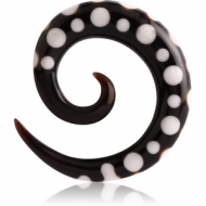 ORGANIC HORN EAR SPIRAL WITH INLAID - DOTS PIERCING