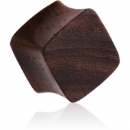 ORGANIC WOODEN PLUG BLACK WOOD-SONO DOUBLE FLARED SQUARE