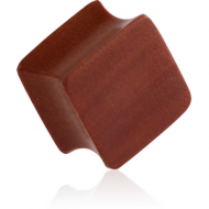 ORGANIC WOODEN PLUG WOOD-SAWO SQUARE DOUBLE FLARED PIERCING