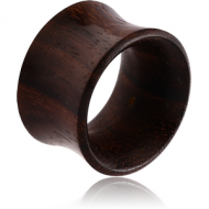 ORGANIC WOODEN TUNNEL DOUBLE FLARED - BLACK WOOD-SONO - THIN