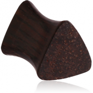 ORGANIC WOODEN PLUG BLACK WOOD-SONO DOUBLE FLARED TRIANGULAR PIERCING