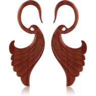 ORGANIC WOODEN CLAW EARRINGS PAIR WOOD-SAWO