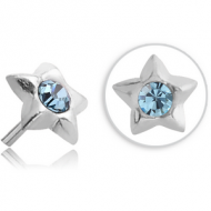 STERLING SILVER 925 JEWELLED STAR ATTACHMENT FOR BIOFLEX NOSE STUDS