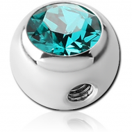 SURGICAL STEEL SIDE THREADED VALUE JEWELLED BALL PIERCING