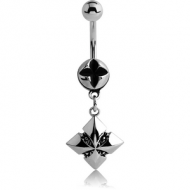 SURGICAL STEEL KOOL KATANA NAVEL BANANA - IRON CROSS PIERCING