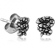 SURGICAL STEEL KOOL KATANA EAR STUDS PAIR - SNAKE