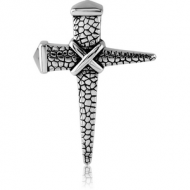 SURGICAL STEEL KOOL KATANA PENDANT - CROSS PINS