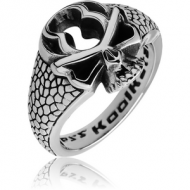 SURGICAL STEEL KOOL KATANA RING - SKULL