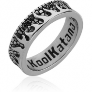 SURGICAL STEEL KOOL KATANA RING - FLAMES