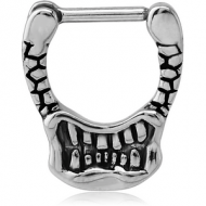 SURGICAL STEEL KOOL KATANA SEPTUM CLICKER - MOUTH PIERCING