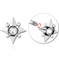 SURGICAL STEEL JEWELLED MICRO THREADED ATTACHMENT PIERCING