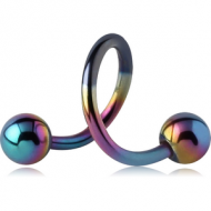 ANODISED SURGICAL STEEL MICRO BODY SPIRAL PIERCING