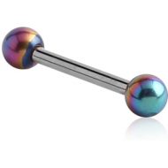 SURGICAL STEEL MICRO BARBELL WITH ANODISED BALLS PIERCING