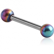 SURGICAL STEEL MICRO BARBELL WITH ANODISED BALLS