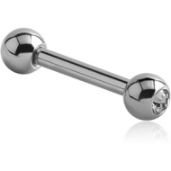 SURGICAL STEEL OPTIMA CRYSTAL JEWELLED MICRO BARBELL PIERCING