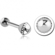 SURGICAL STEEL TRAGUS MICRO BARBELL PIERCING