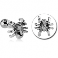 SURGICAL STEEL TRAGUS MICRO BARBELL - SPIDER PIERCING