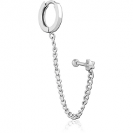 SURGICAL STEEL TRAGUS MICRO BARBELLS CHAIN LINKED