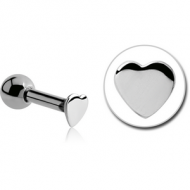 SURGICAL STEEL HEART TRAGUS MICRO BARBELL PIERCING