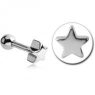 SURGICAL STEEL STAR TRAGUS MICRO BARBELL PIERCING