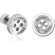 SURGICAL STEEL BUTTON TRAGUS BARBELL PIERCING