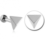 SURGICAL STEEL TRAGUS MICRO BARBELL - PYRAMID PIERCING