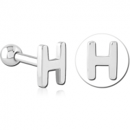 SURGICAL STEEL TRAGUS MICRO BARBELL - H PIERCING
