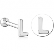 SURGICAL STEEL TRAGUS MICRO BARBELL - L PIERCING