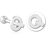 SURGICAL STEEL TRAGUS MICRO BARBELL - Q PIERCING