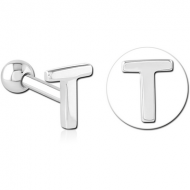SURGICAL STEEL TRAGUS MICRO BARBELL - T PIERCING