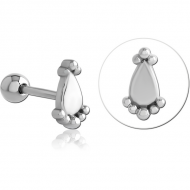 SURGICAL STEEL TRAGUS MICRO BARBELL PIERCING