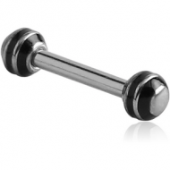 SURGICAL STEEL MICRO BARBELL WITH STRIPED BALLS PIERCING