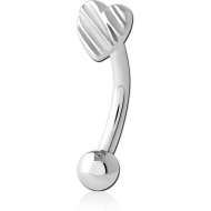 SURGICAL STEEL FANCY CURVED MICRO BARBELL - HEART