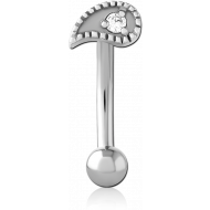 SURGICAL STEEL JEWELLED CURVED MICRO BARBELL