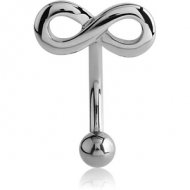 SURGICAL STEEL FANCY CURVED MICRO BARBELL - INFINITY PIERCING