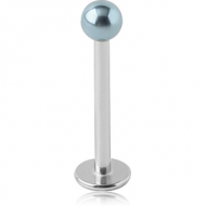 SURGICAL STEEL MICRO LABRET WITH ANODISED BALL