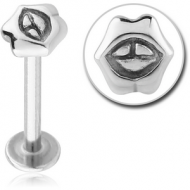 SURGICAL STEEL MICRO LABRET WITH ATTACHMENT - MOUTH PIERCING