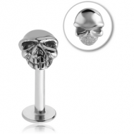 SURGICAL STEEL MICRO LABRET WITH ATTACHMENT - SKULL PIERCING