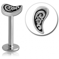 SURGICAL STEEL MICRO LABRET WITH ATTACHMENT - FILIGREE PIERCING