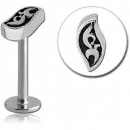 SURGICAL STEEL MICRO LABRET WITH ATTACHMENT - FILIGREE PIERCING