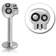SURGICAL STEEL MICRO LABRET WITH ATTACHMENT - GHOST PIERCING